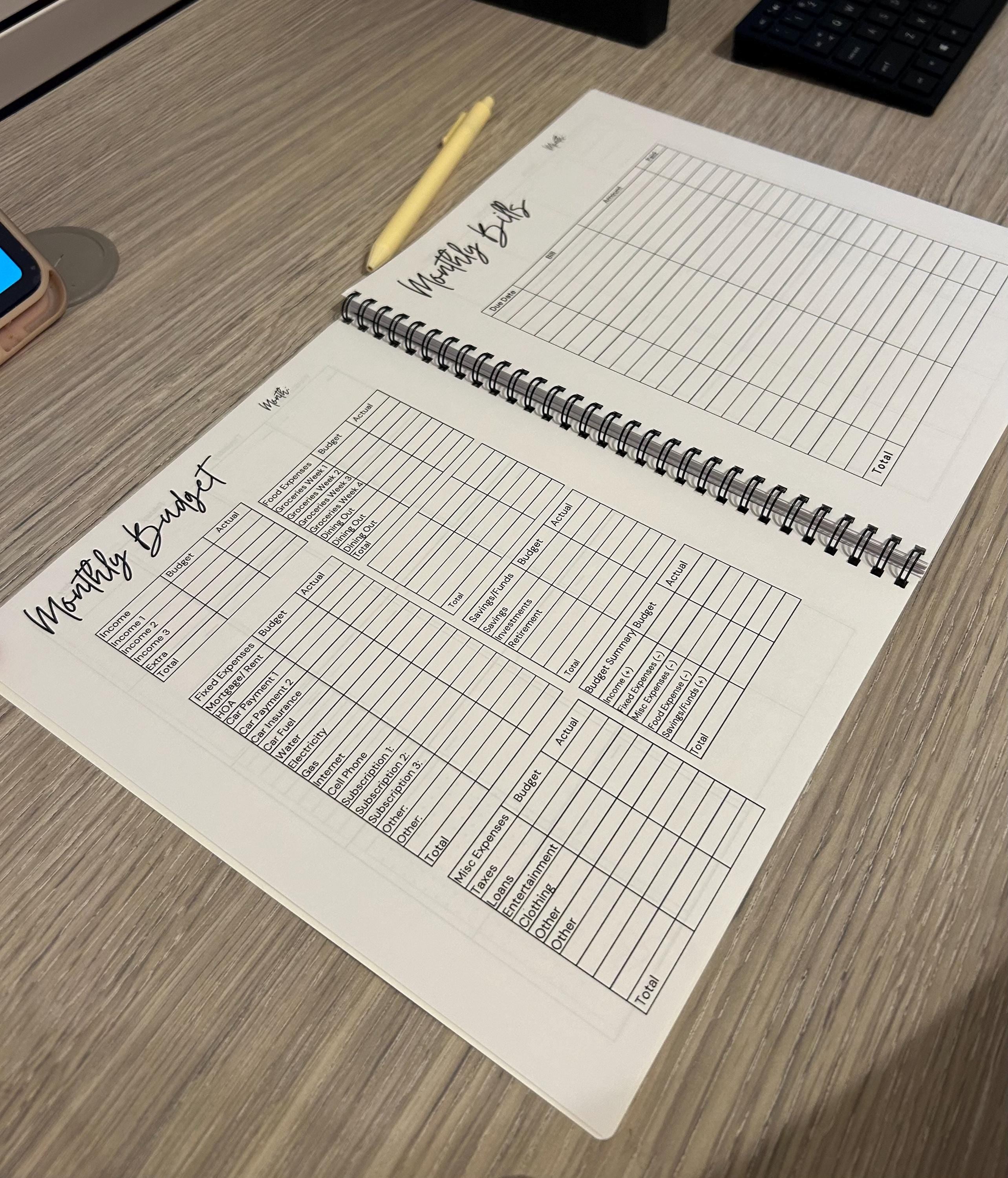 Budget Planner & Expense Tracker | 8x10 Money Management Journal | Debt Payoff & Savings Tracker