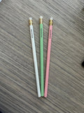 Pastel Pencil Set - Pink, Green & White Stationery