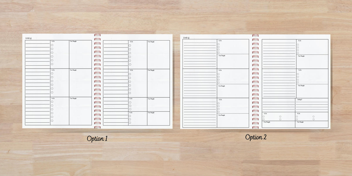 Undated Planner | A5, 8x10 & Letter | Horizontal & Vertical Layouts | 14 Cover Options | Rose Gold Coil