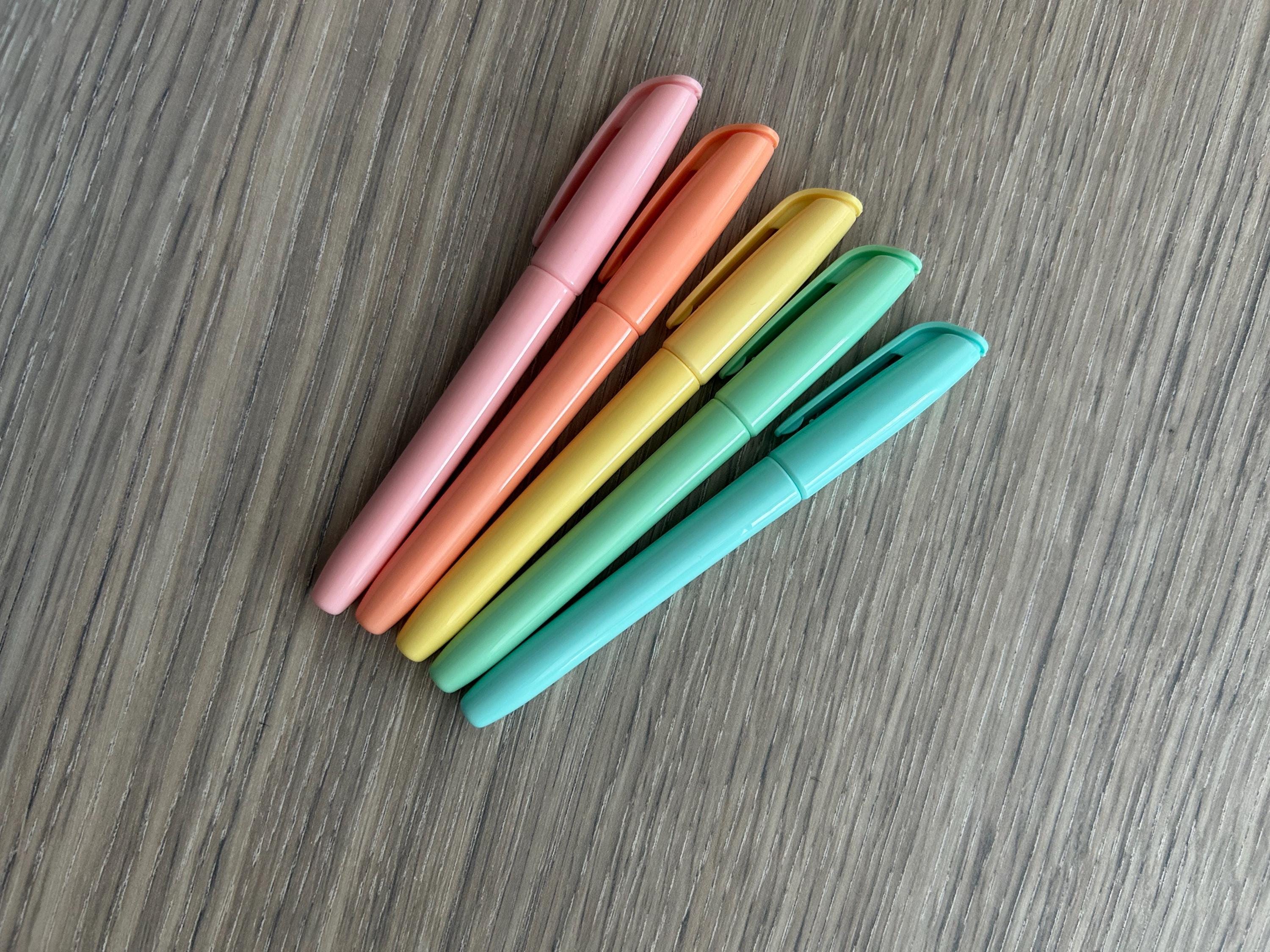 Pastel Highlighter Set: 5 Soft Color Markers for Journaling