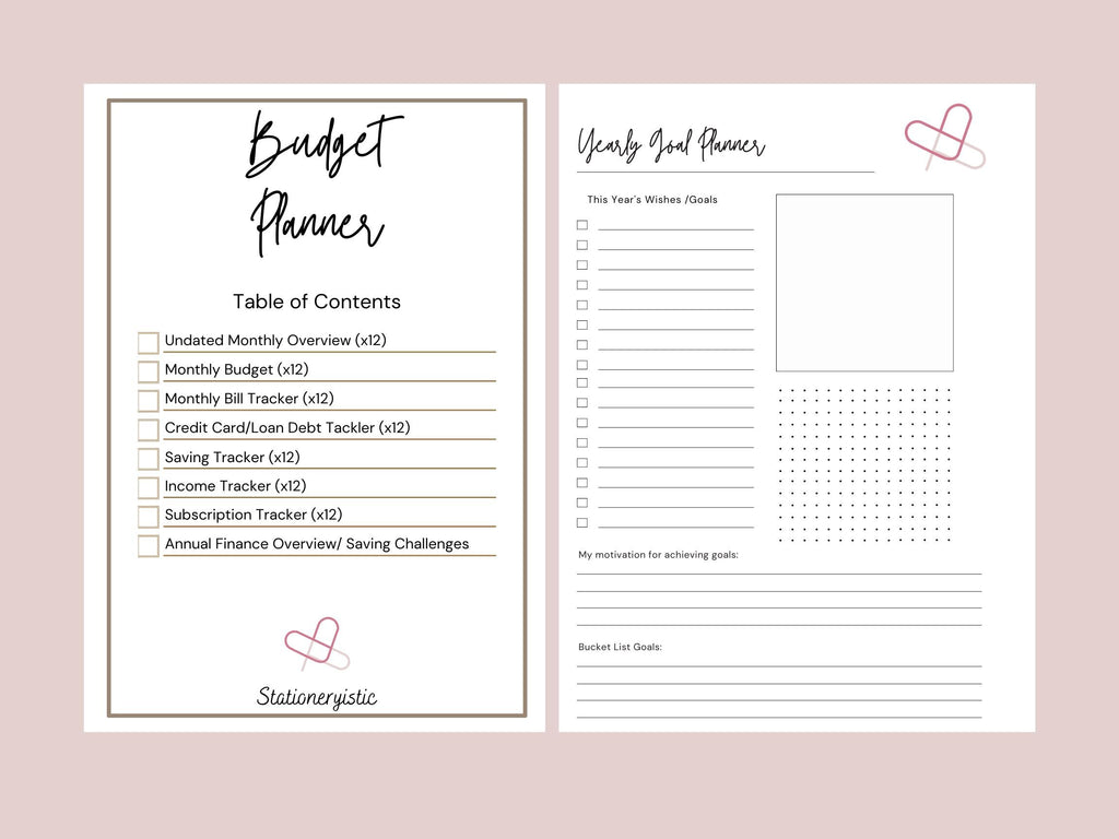 8x10 Budget Planner | Monthly Expense Tracker, Bill & Savings Organizer