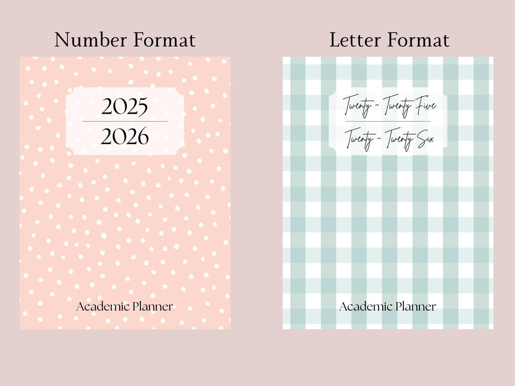 8x10 Academic Planner | 18 Month | Choose Start Month | Class Schedule & Monthly Dashboard