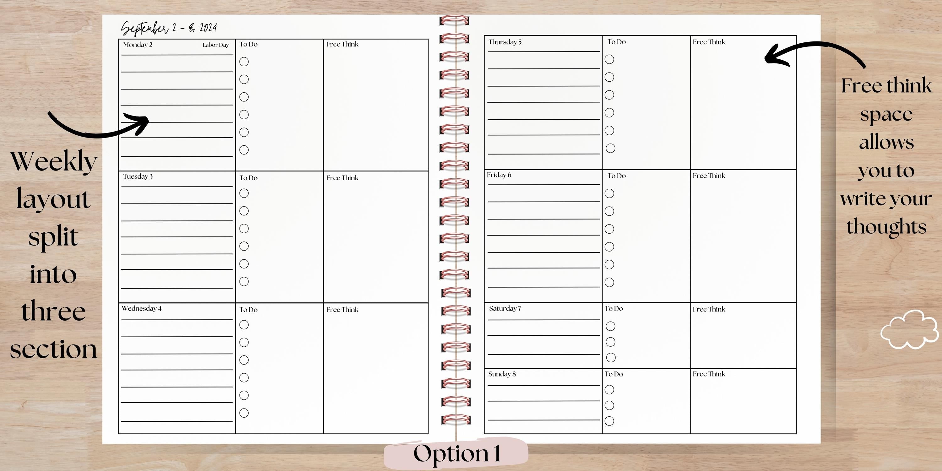 Personalized Planner 8x10 | 18 Month | Coil Bound | Choose Your Cover & Start Month