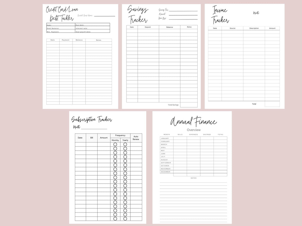 8x10 Budget Planner | Monthly Expense Tracker, Bill & Savings Organizer