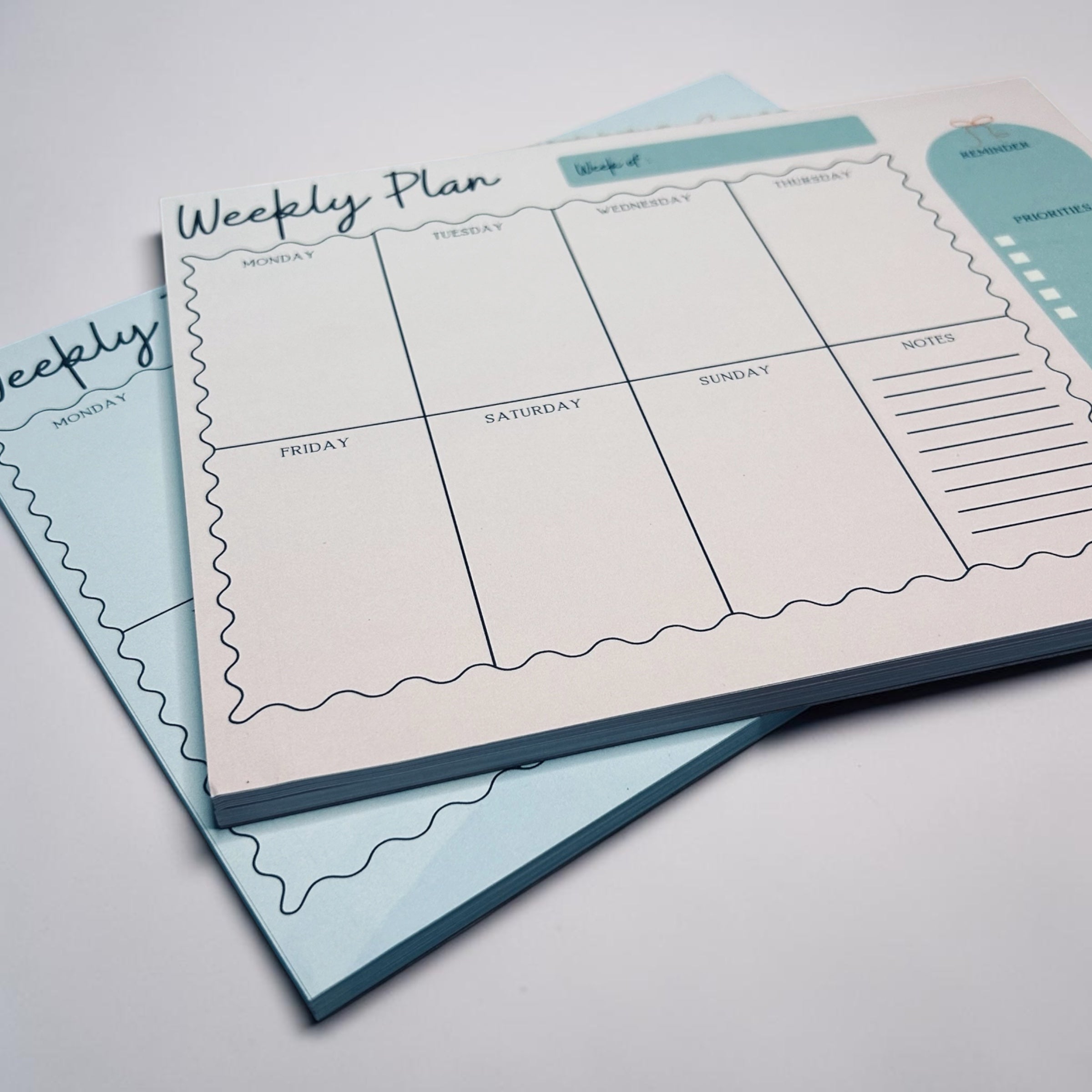 Plan Your Week Notepad | Weekly Overview Desk Pad | Undated Schedule Organized with Notes & Reminders