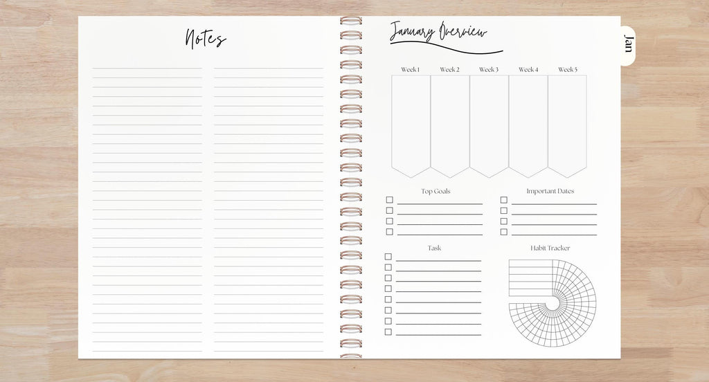2026 Personalized Planner | 18 Month | Choose Start Month | Weekly & Monthly | Coil Bound Tabs