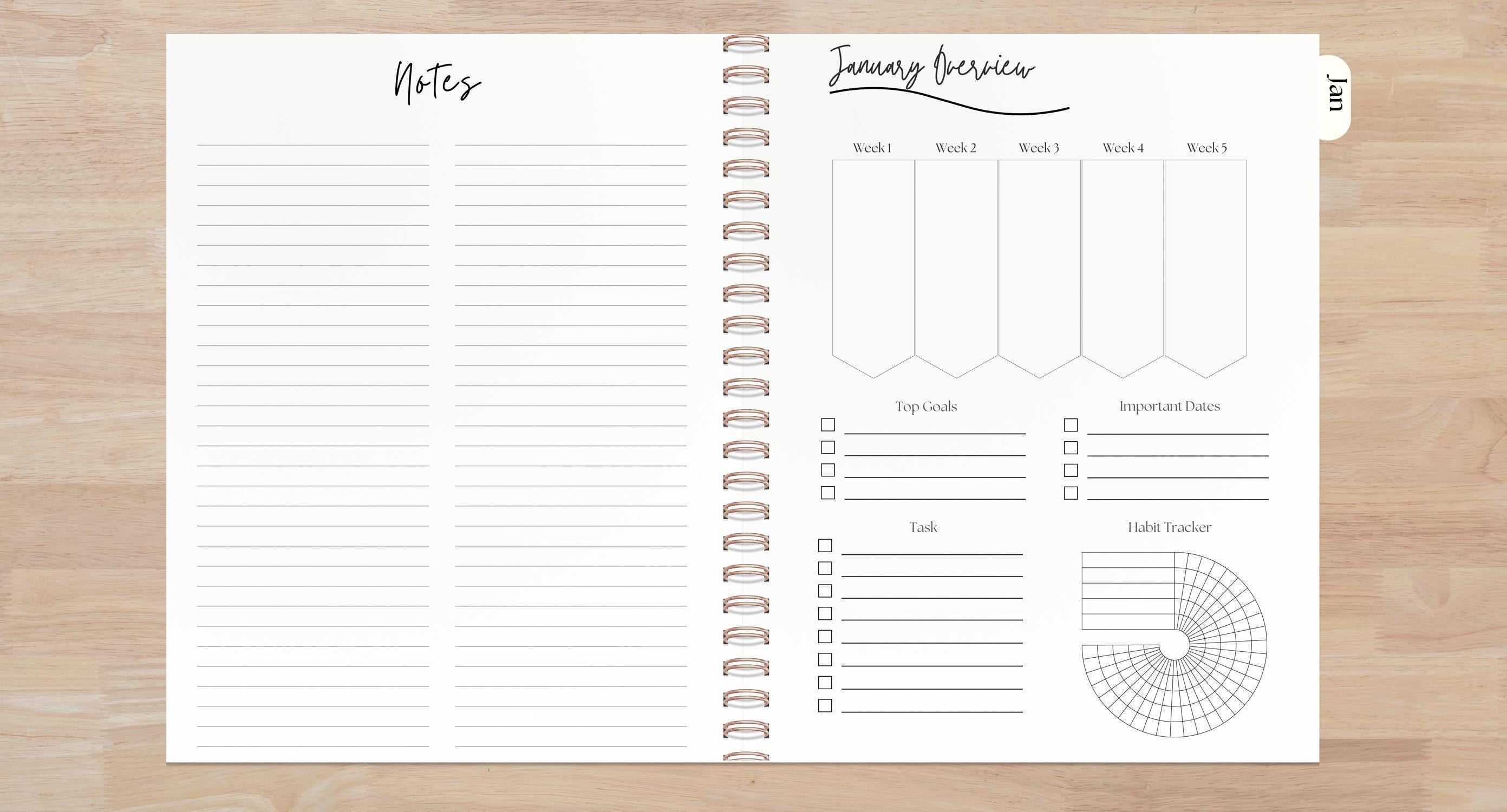 2026 Personalized Planner | 18 Month | Choose Start Month | Weekly & Monthly | Coil Bound Tabs