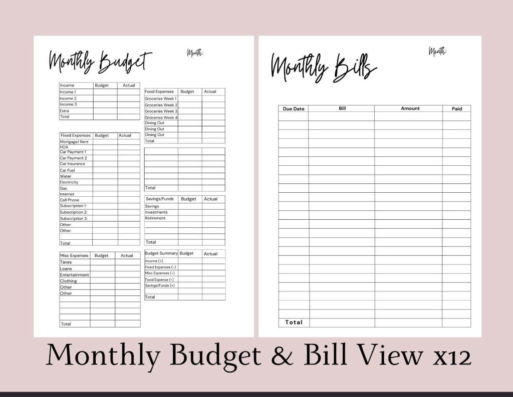 Budget Planner & Expense Tracker Journal | 8x10 Monthly Money Management, Debt Payoff & Savings Tracker