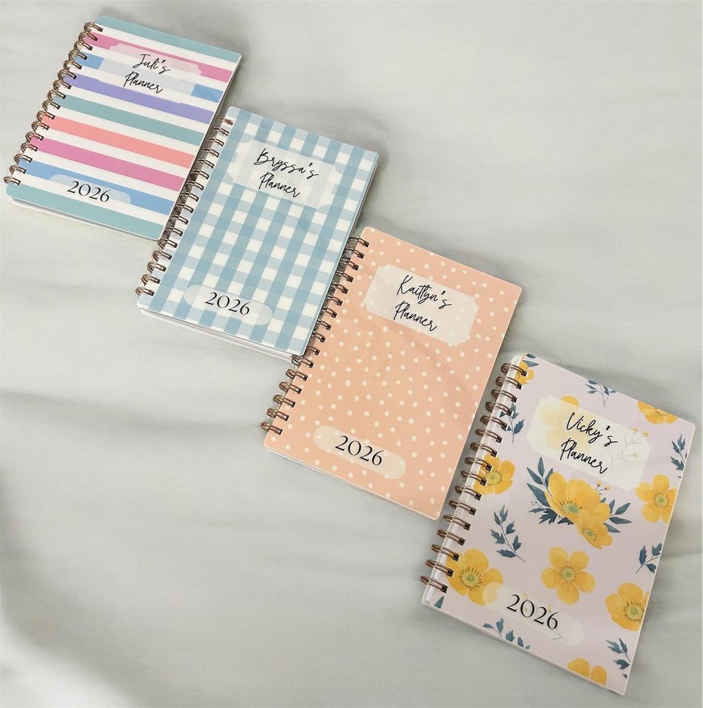 Personalized A5 Planner | 18 Month | Coil Bound | Choose Your Cover & Start Month