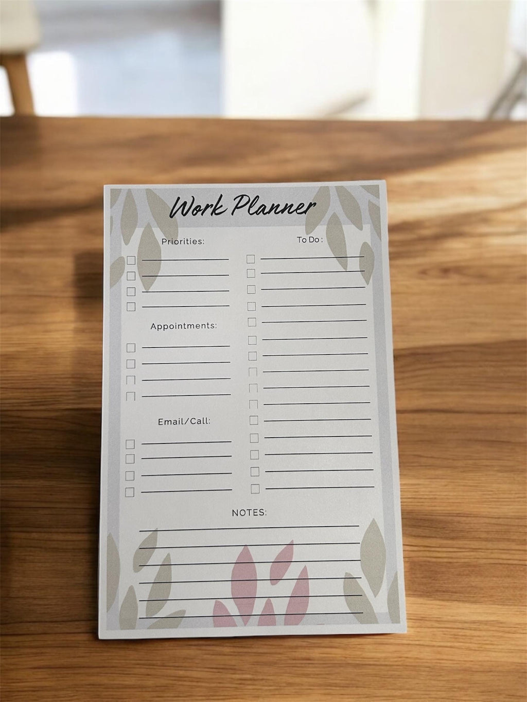A5 Work Planner Notepad | Daily To-Do List, Email Tracker & Appointments | 50 Tear-Off Sheets