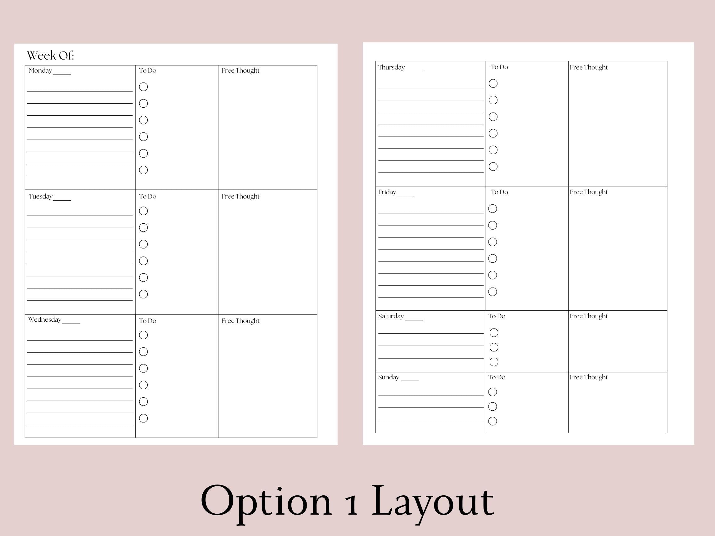 Undated 12-Month College Planner | Academic Semester Organizer with Personalized Cover & Tabs