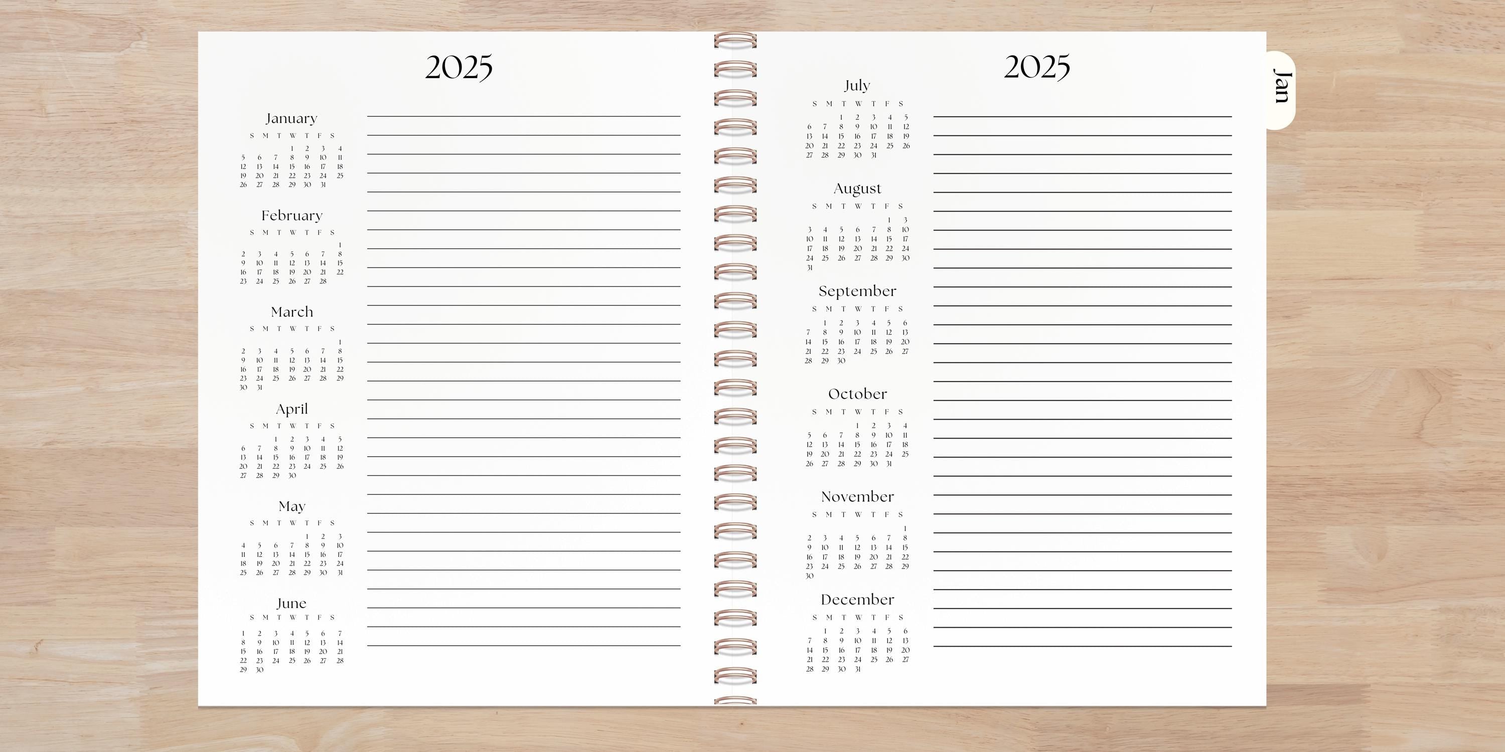 2026 Personalized Planner | 18 Month | Choose Start Month | Weekly & Monthly | Coil Bound Tabs