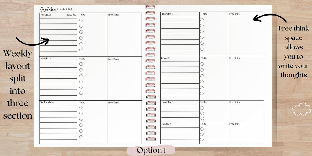 Personalized 12-Month Dated Planner | Choose Your Own Start Month | Weekly & Monthly Organizer with Tabs