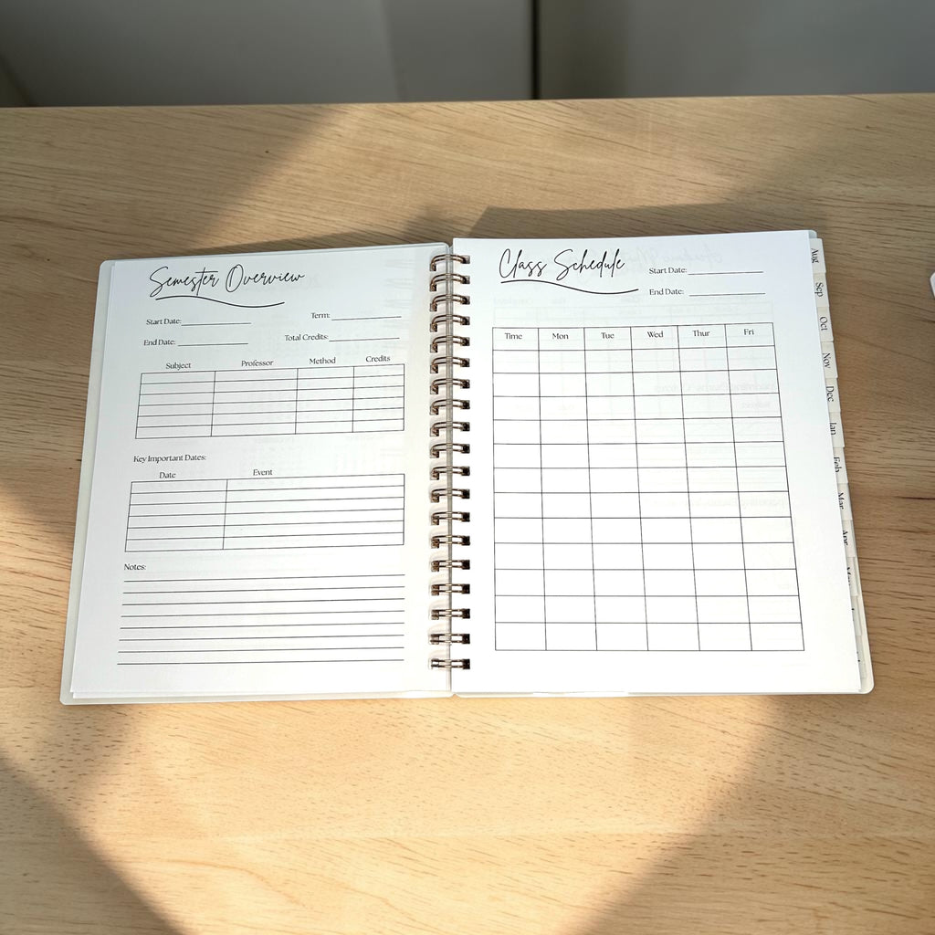18 Month Academic Planner | Personalized College Student Schedule (Choose Start Month)