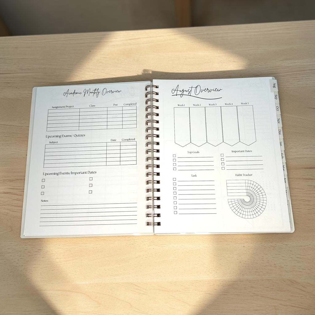 18 Month Academic Planner | Personalized College Student Schedule (Choose Start Month)