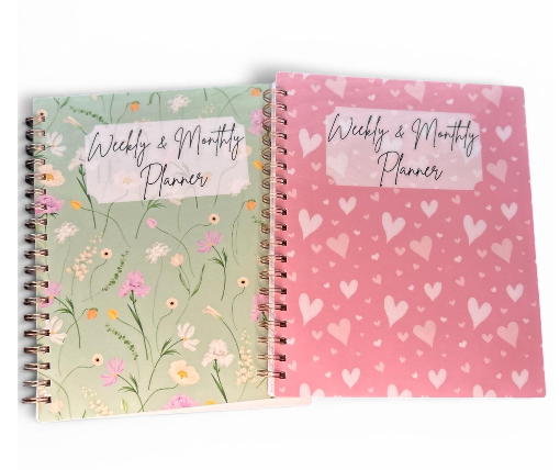 Undated Planner | A5, 8x10 & Letter | Horizontal & Vertical Layouts | 14 Cover Options | Rose Gold Coil