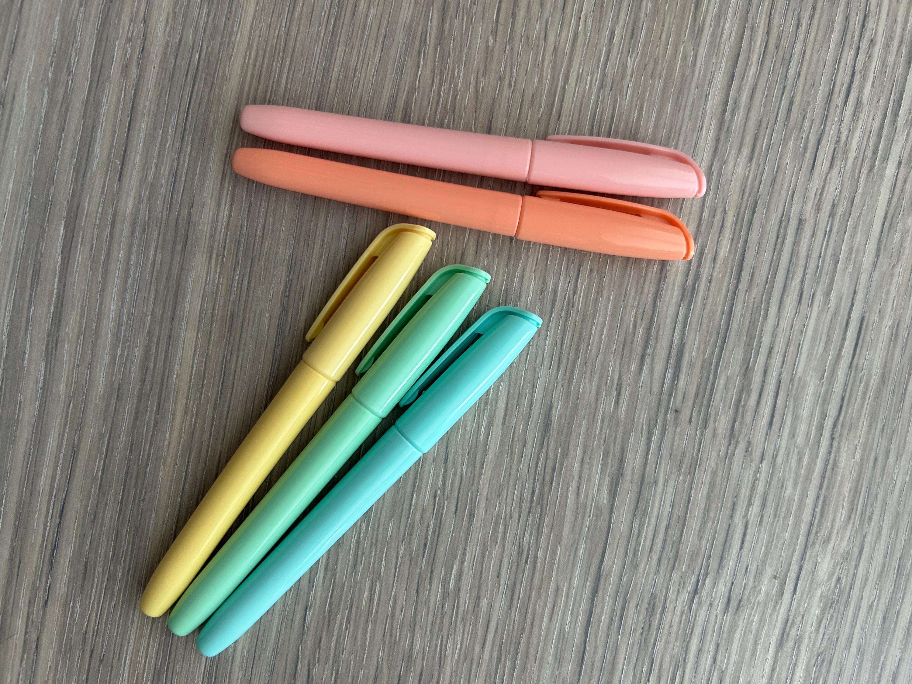 Pastel Highlighter Set: 5 Soft Color Markers for Journaling