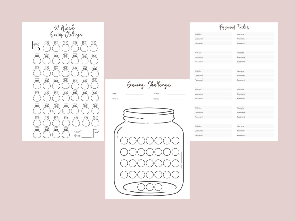8x10 Budget Planner | Monthly Expense Tracker, Bill & Savings Organizer