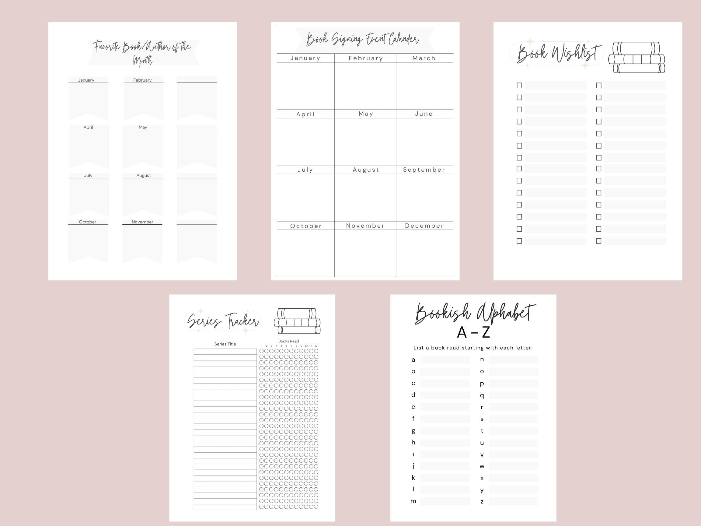 Personalized Reading Journal 8x10 | Book Tracker, Reading Log & Goals