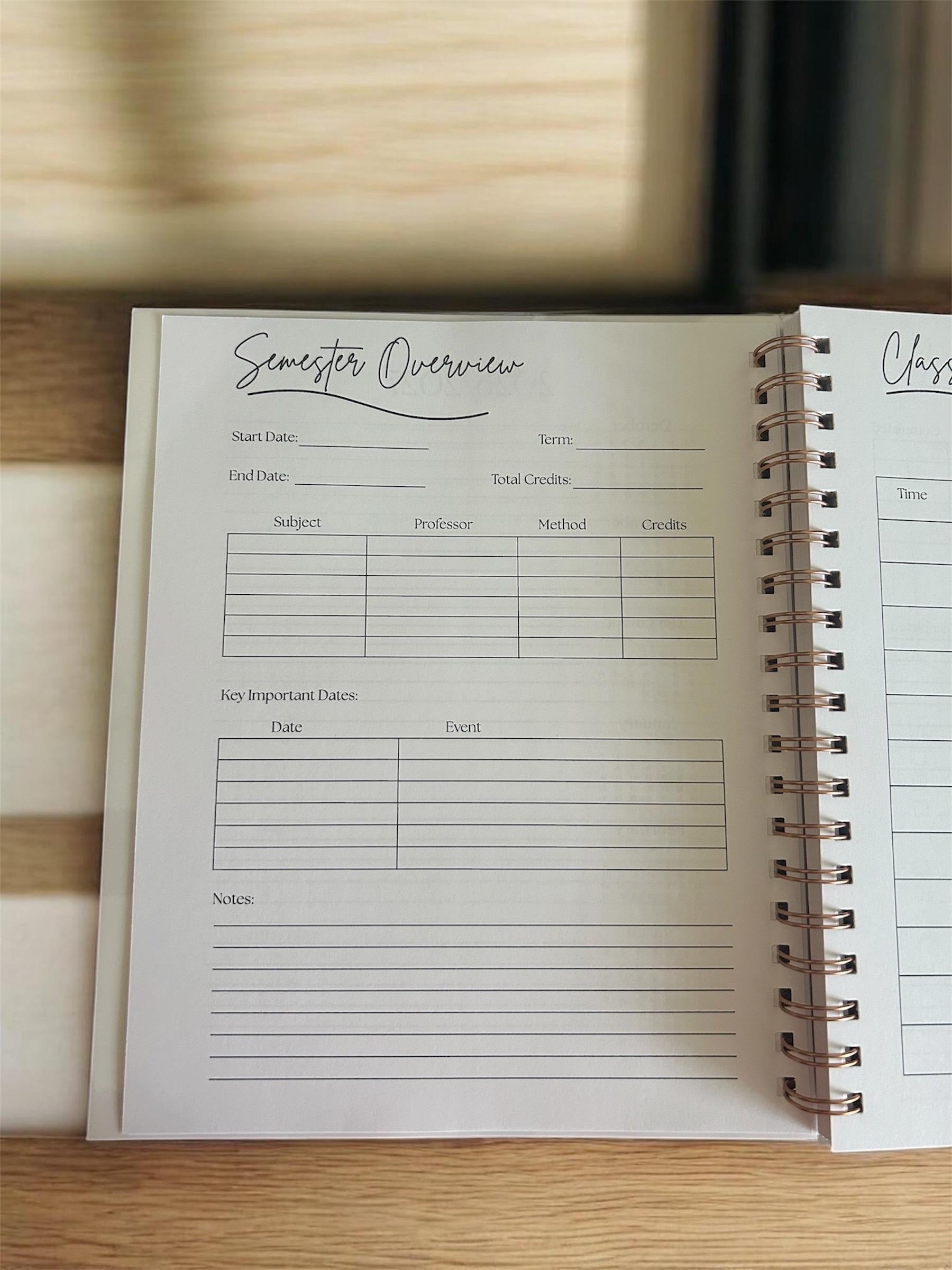 Personalized Academic Planner | 18 Month Student Planner | Choose Your Size & Start Month