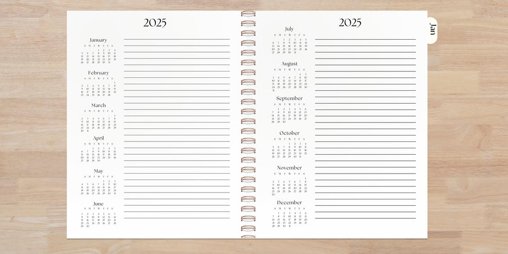 2026-2027 Personalized Planner 8x10 | Coil Bound w/ Tabs | 12 Month | Choose Start Month