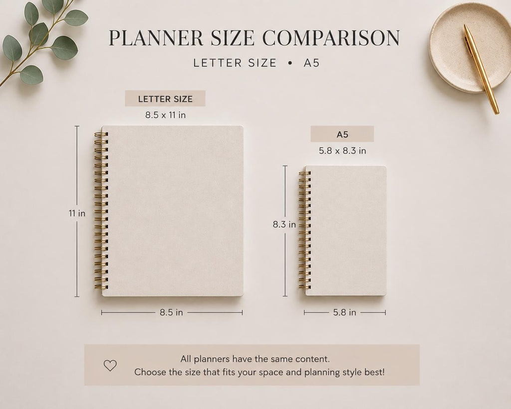 2026-2027 A5 Planner | Weekly Monthly Coil Bound Planner, Choose Cover, Tabs