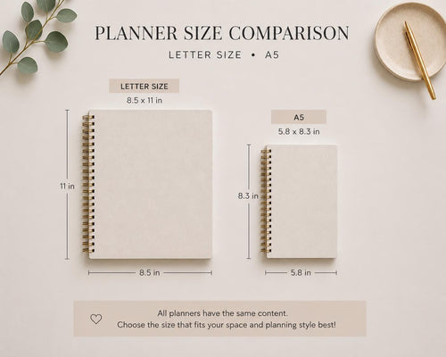 2026-2027 A5 Planner | Weekly Monthly Coil Bound Planner, Choose Cover, Tabs
